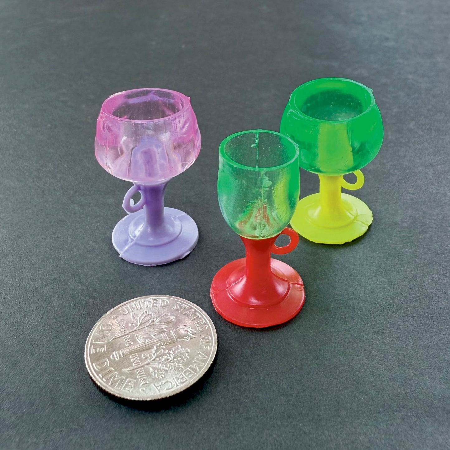 12 Miniature Dollhouse Wine Glass Charms