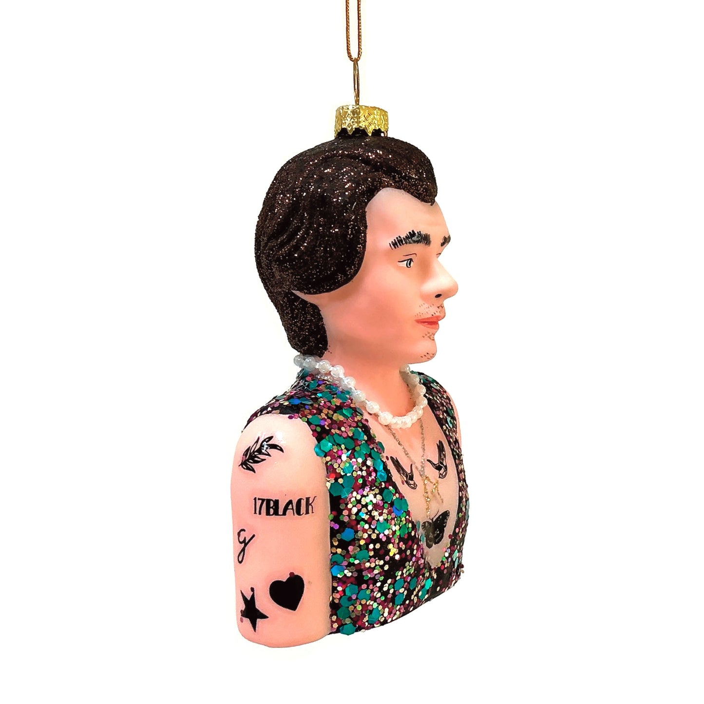 Harry Styles Glass Ornament by Cody Foster