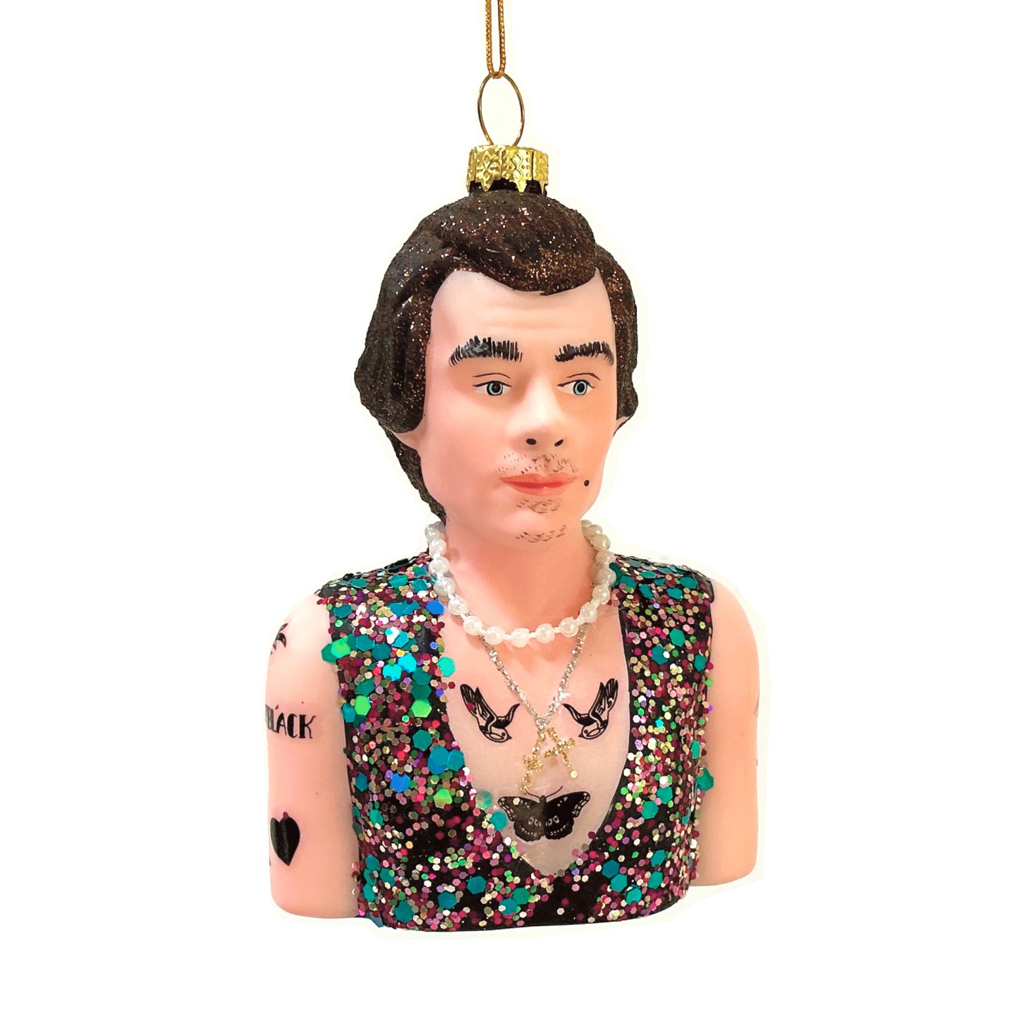Harry Styles Glass Ornament by Cody Foster