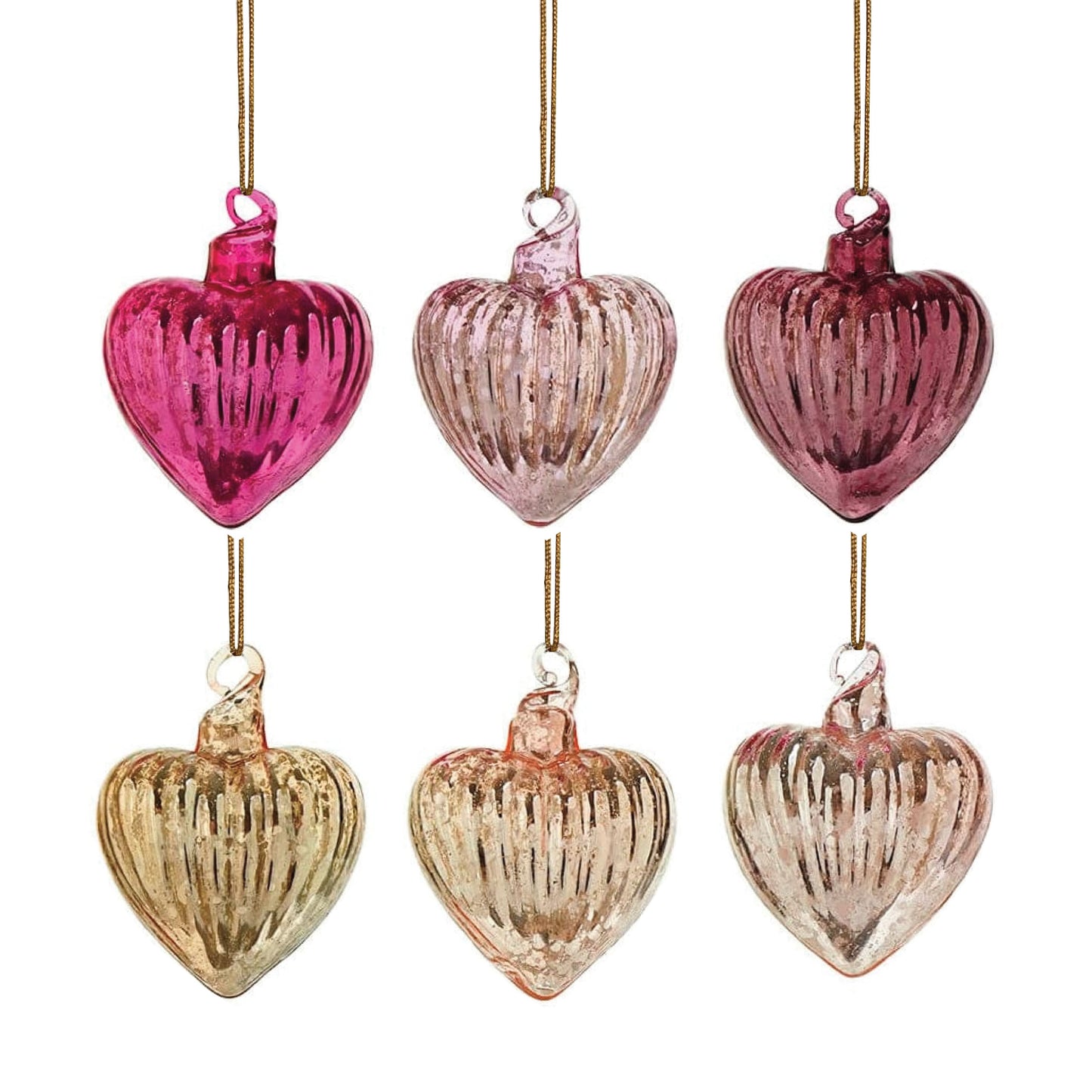 Heartfelt Striped Heart Ornaments