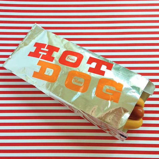 Retro Foil Hot Dog Bags