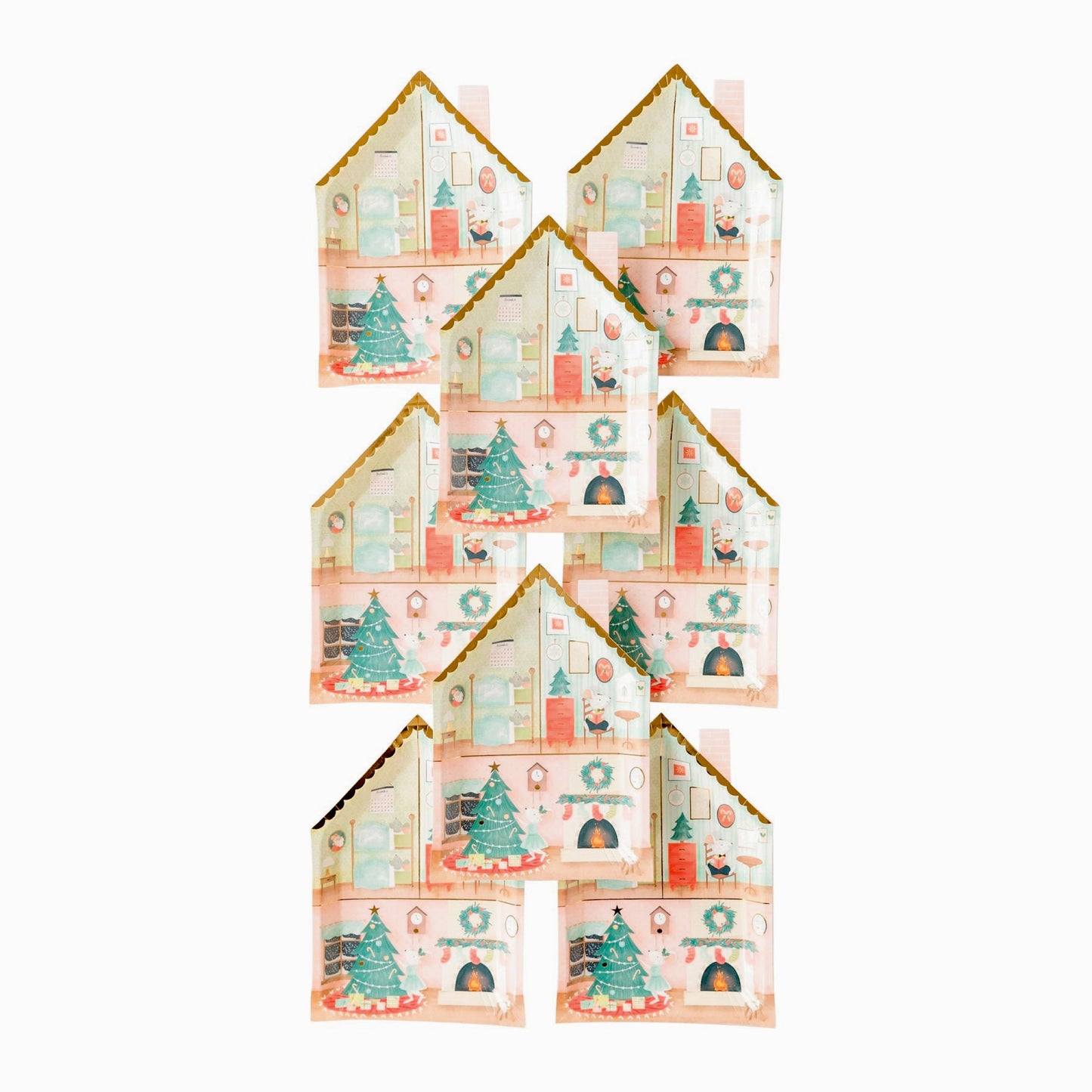 Xmas ‘All Through the House’ Paper Plates