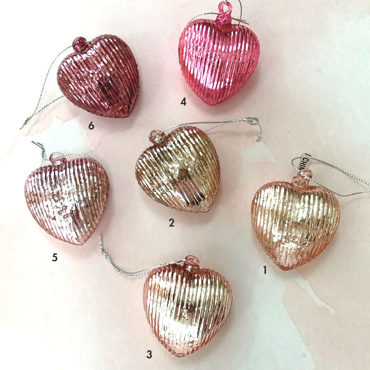 Heartfelt Striped Heart Ornaments