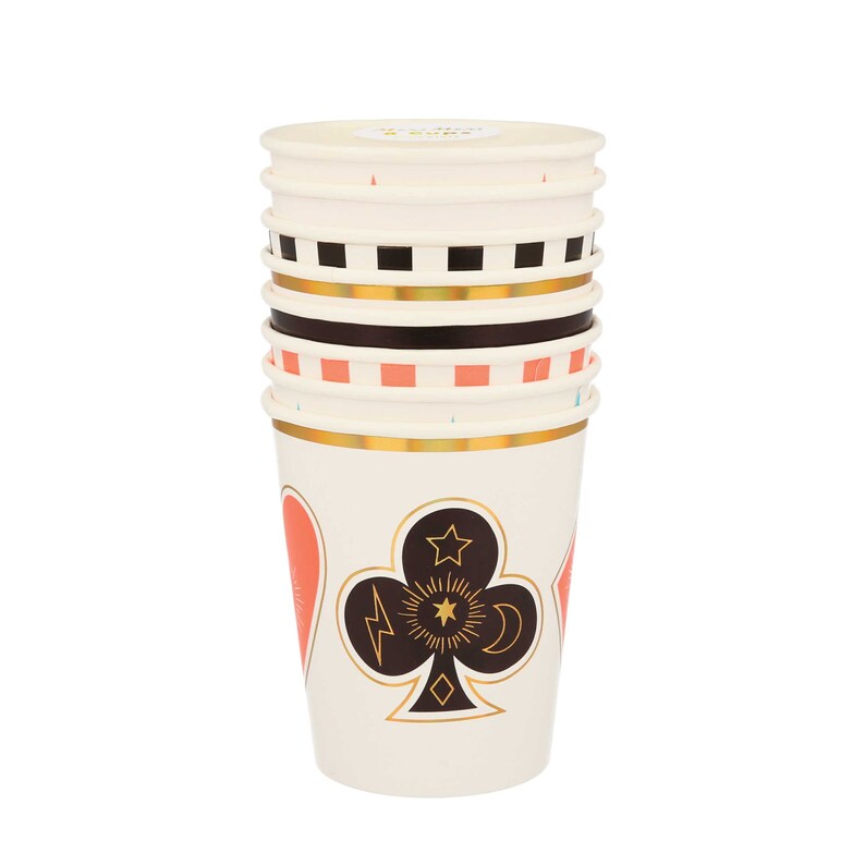 Magic Hearts & Spades Paper Cups