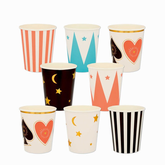 Magic Hearts & Spades Paper Cups