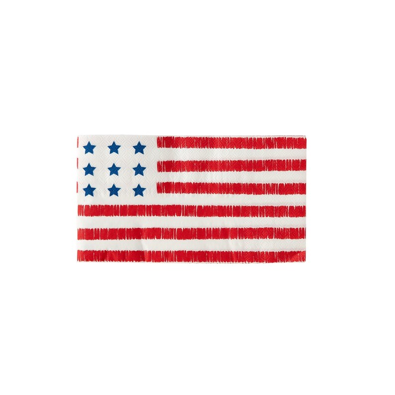 American Flag-Shaped Paper Napkins