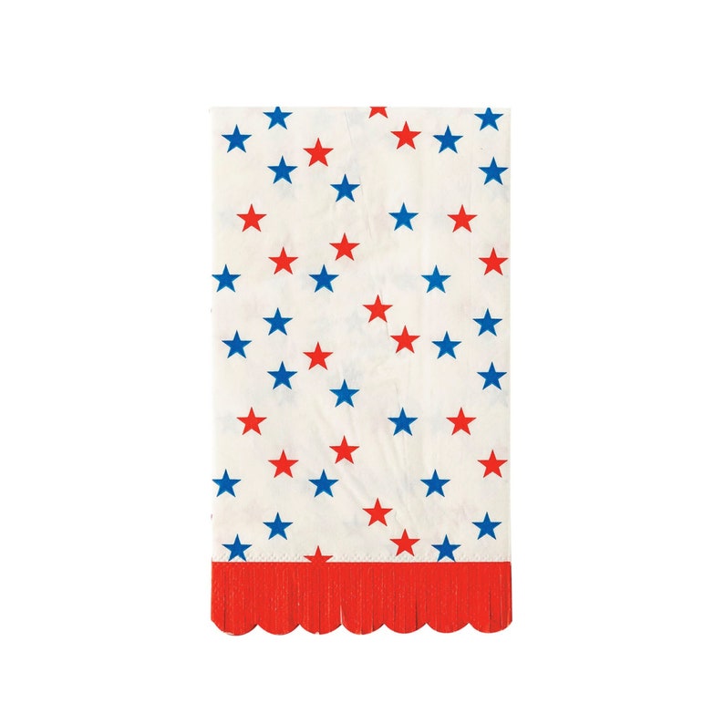 Fringed Stars Americana Napkins