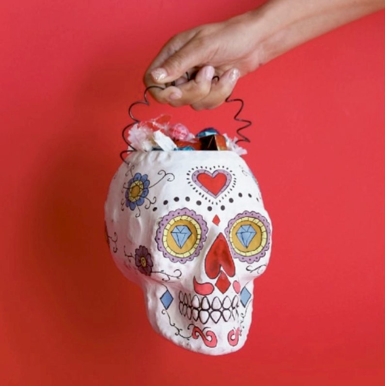 Sugar Skull Candy Bucket