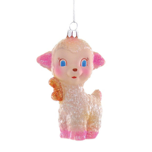 Little Lamb Glass Ornament by Cody Foster