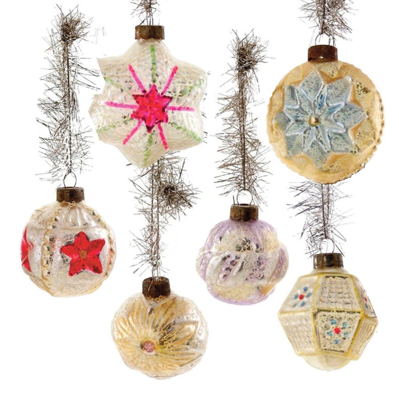 Cody Foster Heirloom Glass Ornaments Set of 6