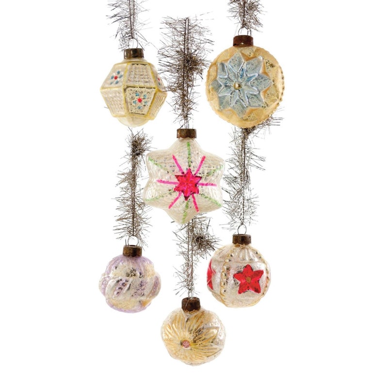 Cody Foster Heirloom Glass Ornaments Set of 6