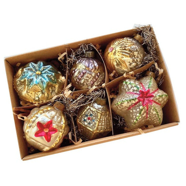 Cody Foster Heirloom Glass Ornaments Set of 6