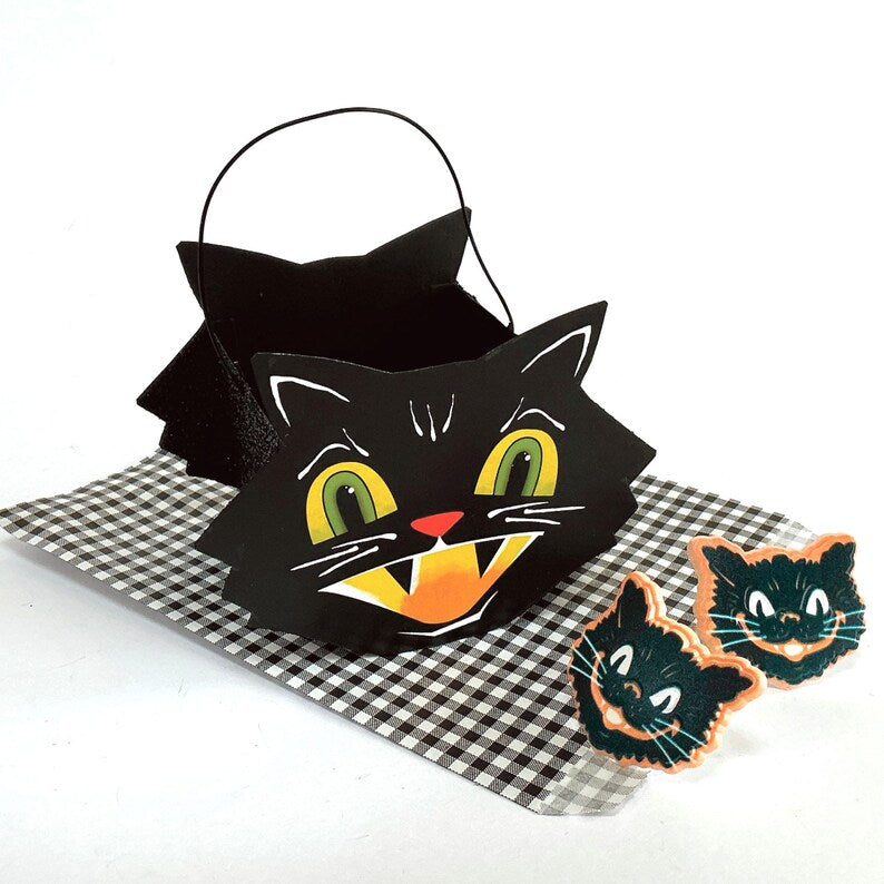 Black Cat Mini Candy Bucket