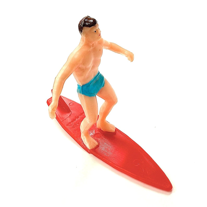 Surfer Cake Topper, Vintage Surf Decor