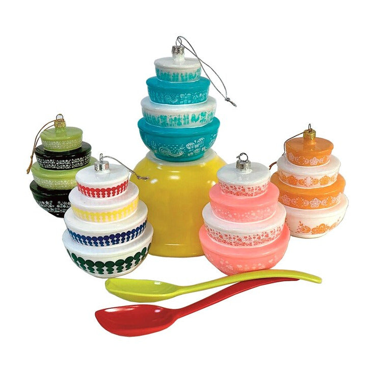 Vintage Stacked Bowls Ornament