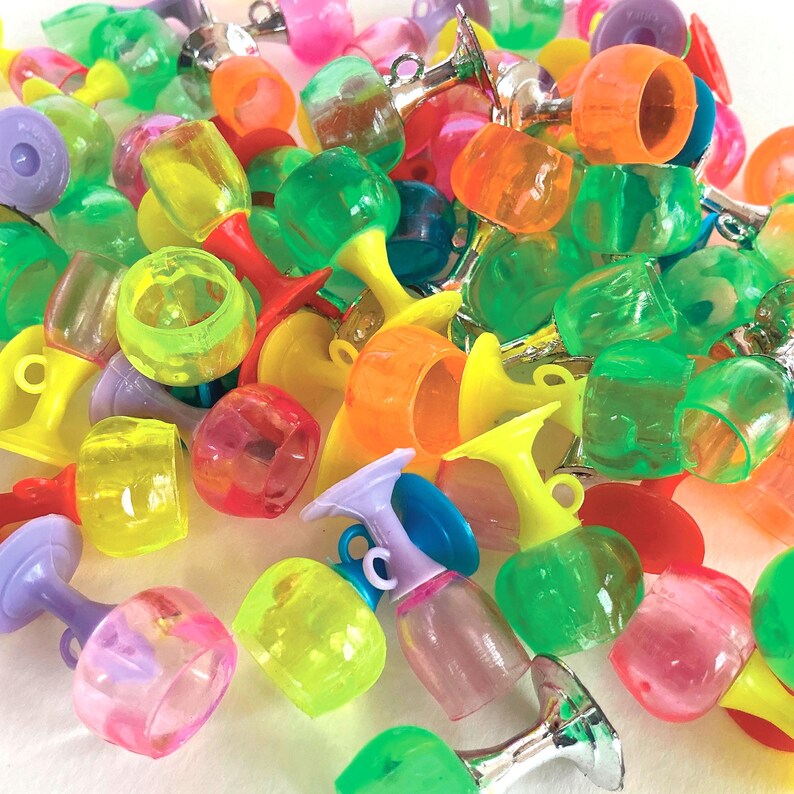 12 Miniature Dollhouse Wine Glass Charms
