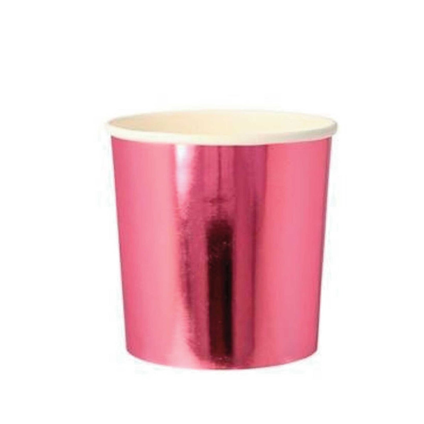 Metallic Pink Tumbler Paper Cups