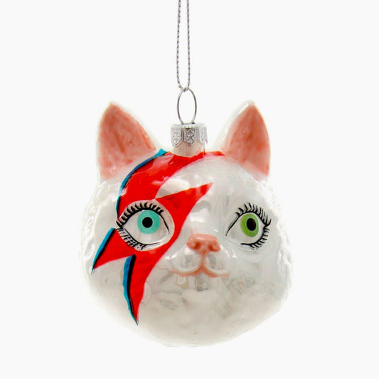 Cody Foster Meowie Bowie Glass Ornament