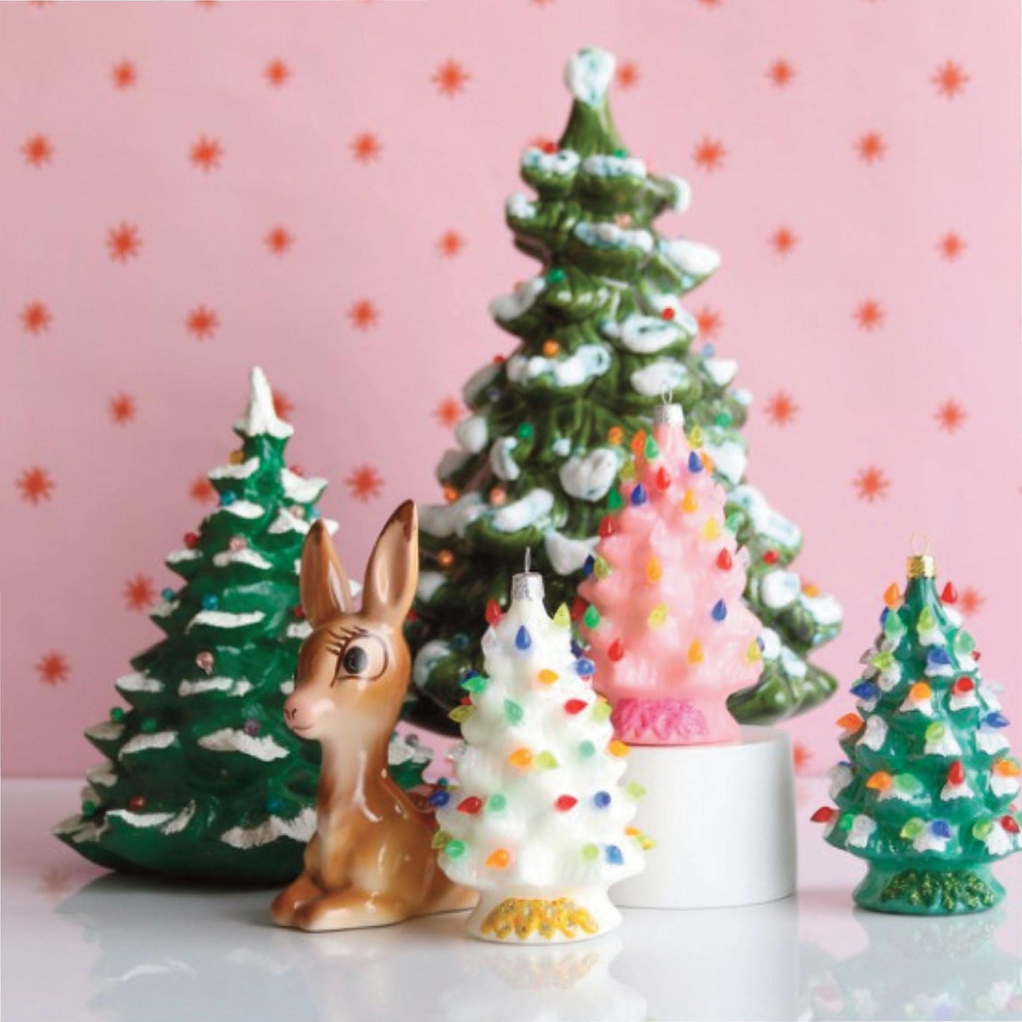Vintage-Inspired Ceramic Tree Ornament