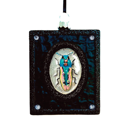 Victorian Blue Beetle Glass Ornament by Cody Foster