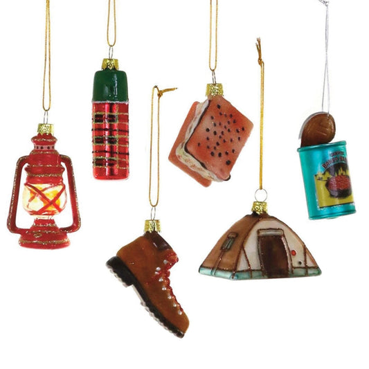 Cody Foster Camping Glass Ornaments Set of 6