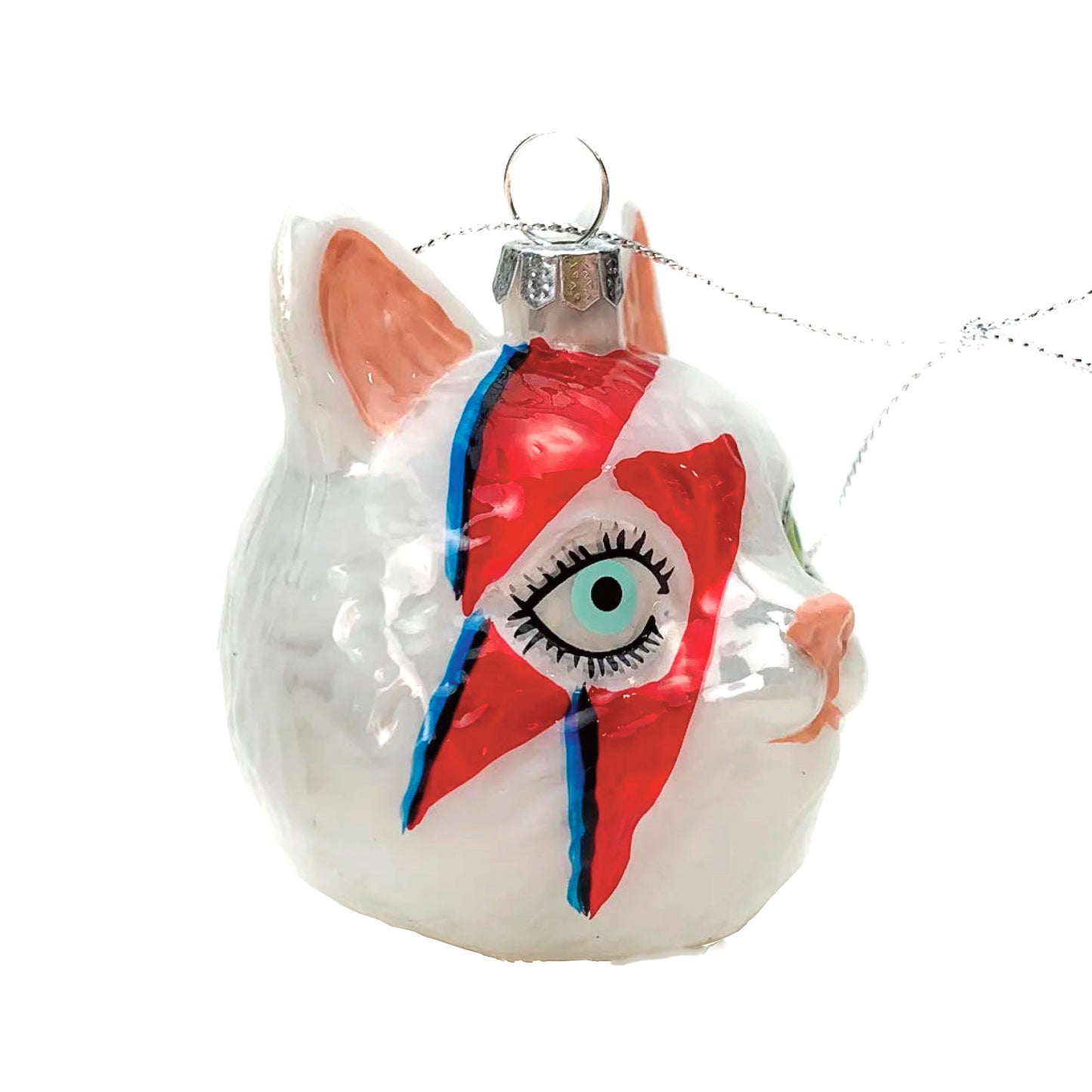 Cody Foster Meowie Bowie Glass Ornament