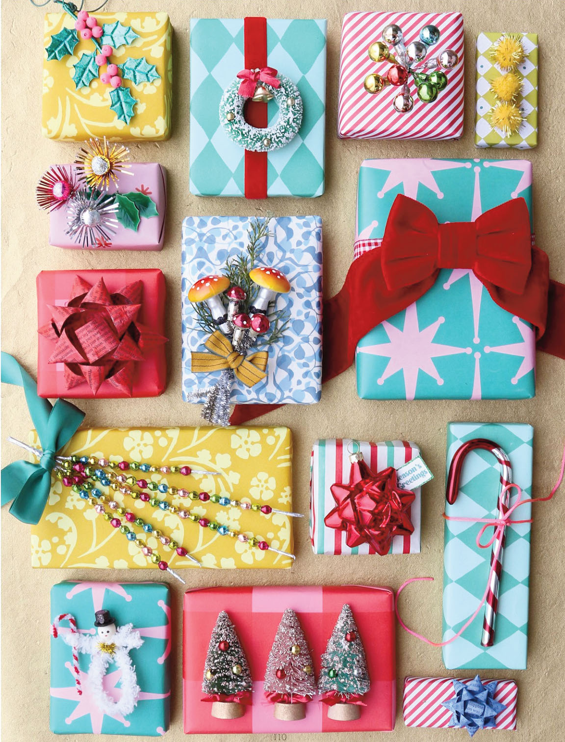 Vintage Bow Ornament / Package Topper