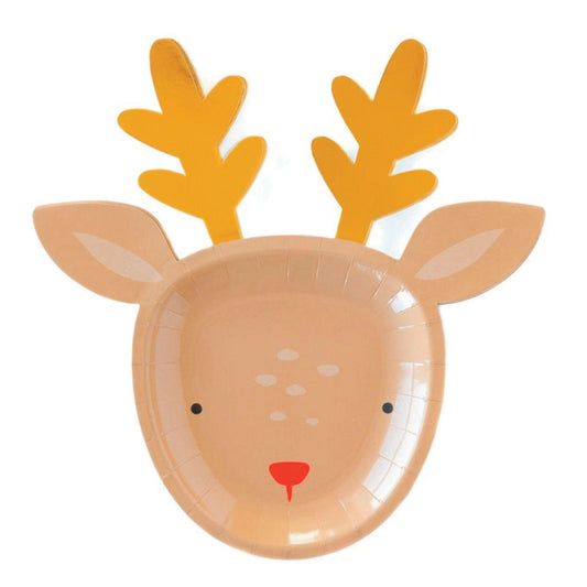 Dear Rudolph Christmas Reindeer Plates
