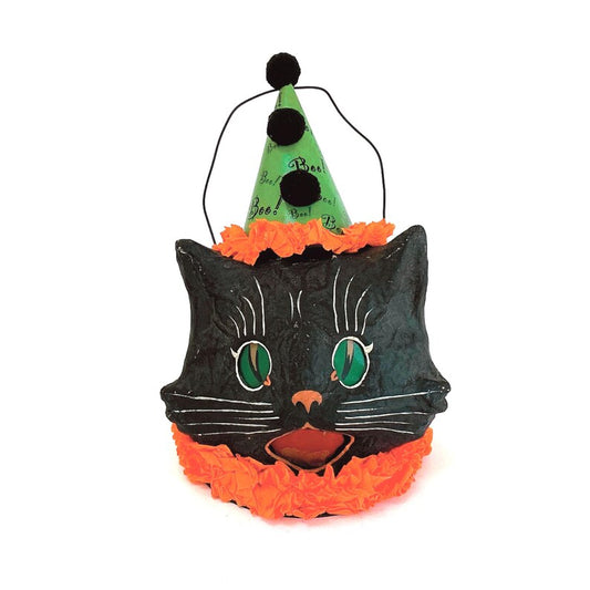 Sassy Cat Candy Bucket with Ruffle & Hat