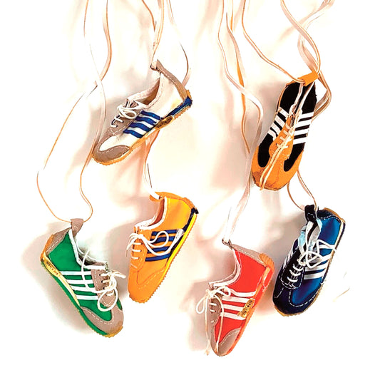 Vintage ’80s Leather Sneaker Necklace