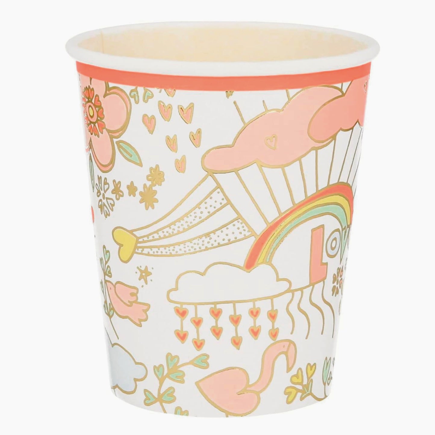 Valentine Doodle Paper Cups