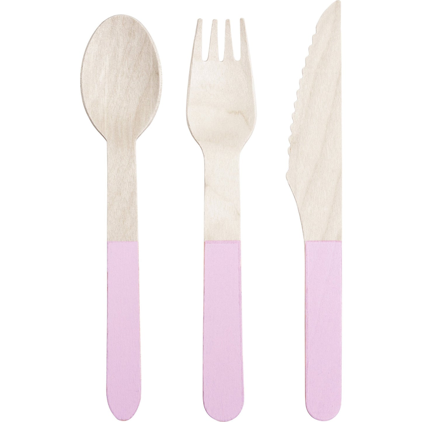 Lavender Wooden Utensils Cutlery Set