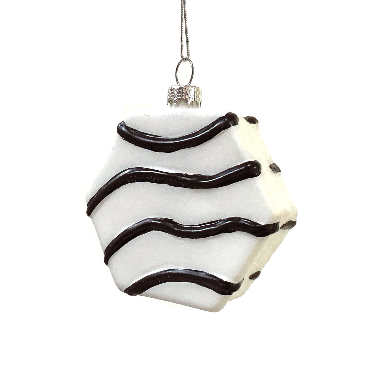Zebra Snack Cake Glass Ornament by Cody Foster