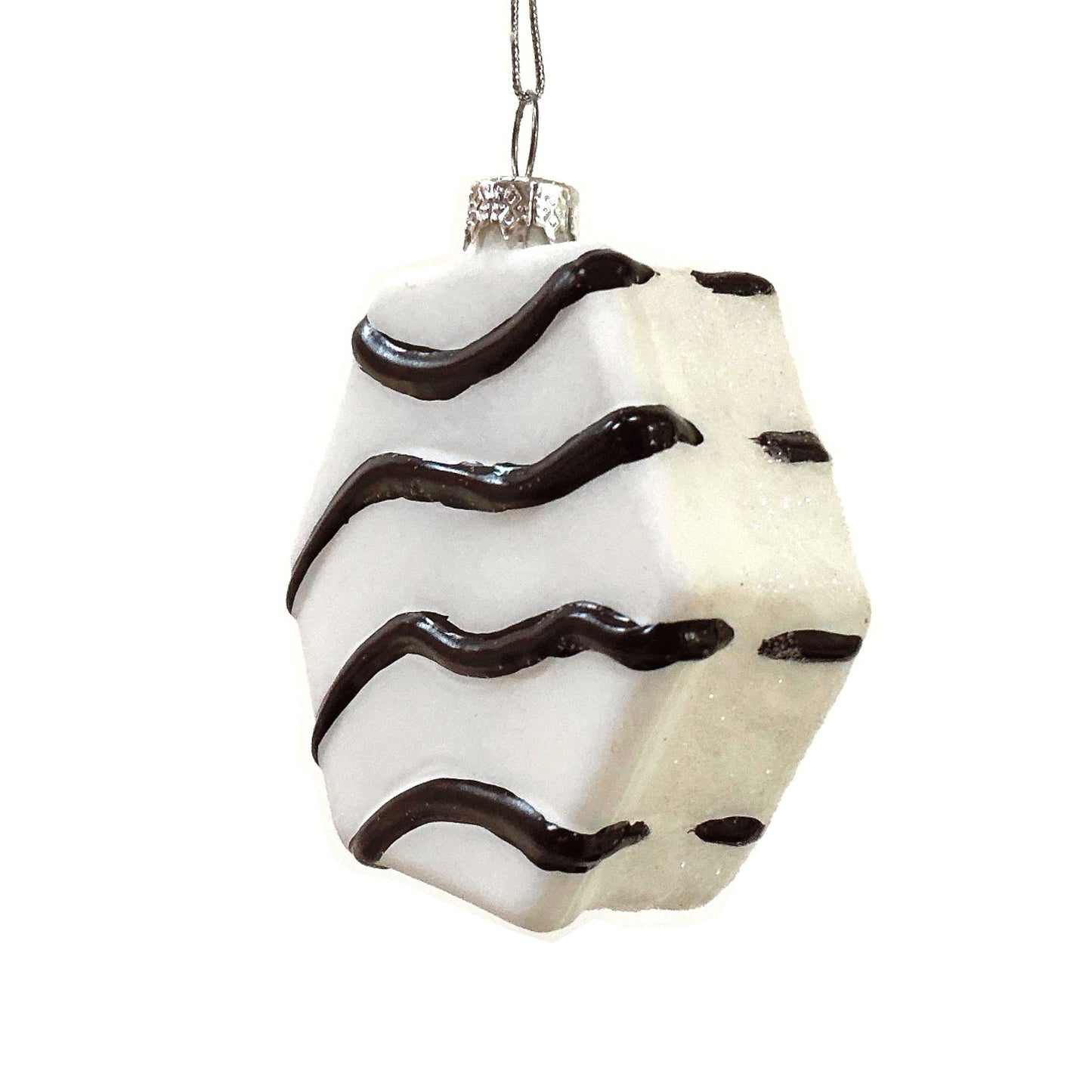 Zebra Snack Cake Glass Ornament by Cody Foster