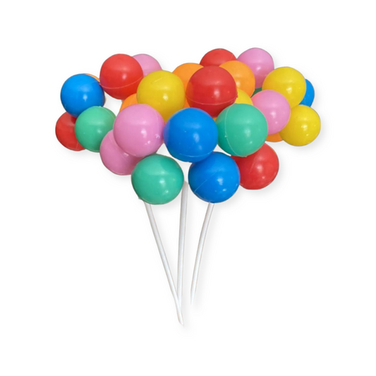 Party Balloon Cupcake Picks (3 Stems)