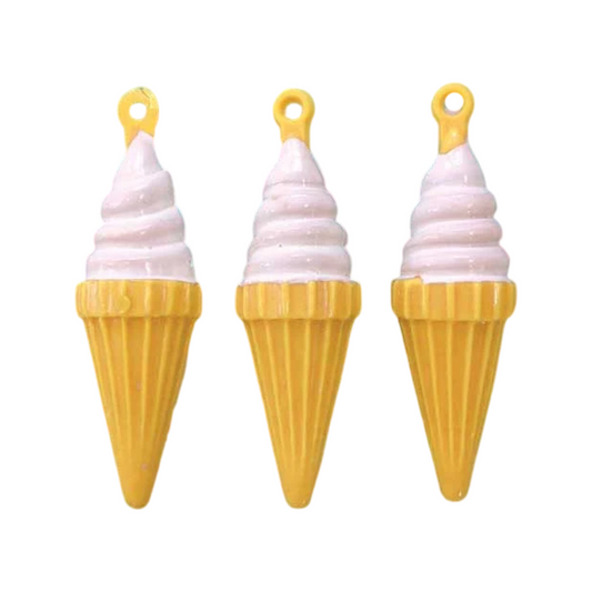 Vanilla Ice Cream Cone Charms (6)