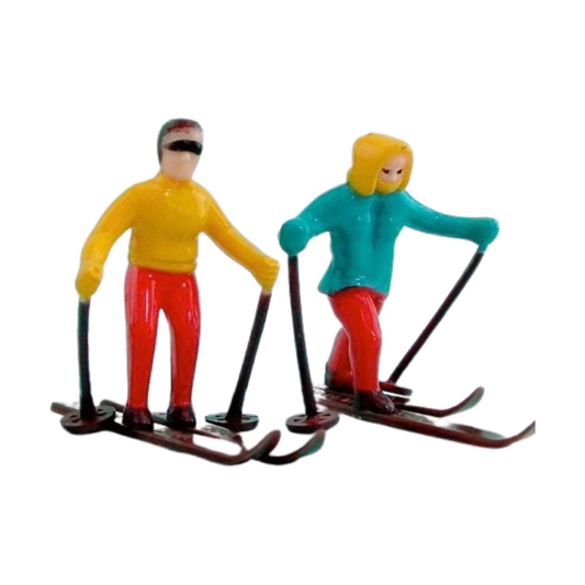 Happy Skiing Couples, 4 Skiiers
