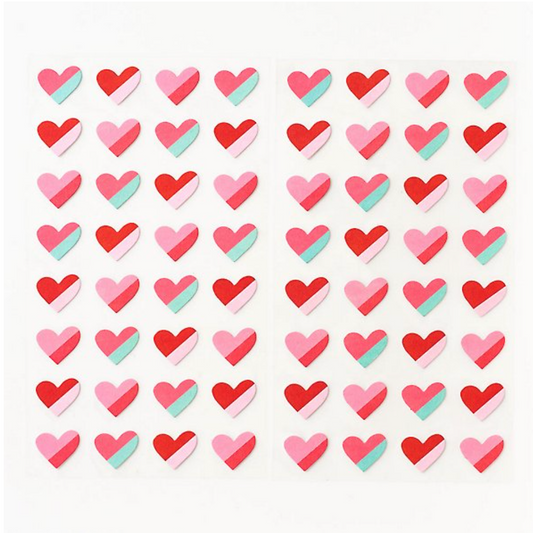 Two Tone Heart Stickers