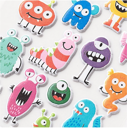 Monster Puffy Stickers
