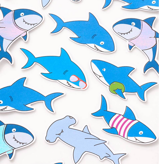 Friendly Sharks Stickers