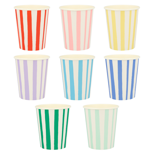 Mixed Stripe Paper Cups