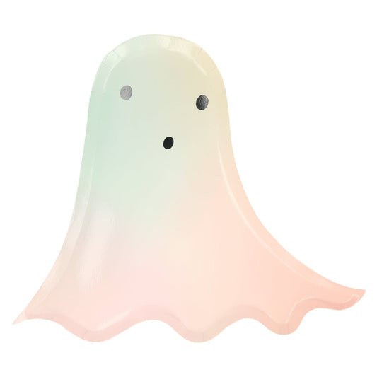 Pastel Halloween Ghost Plates