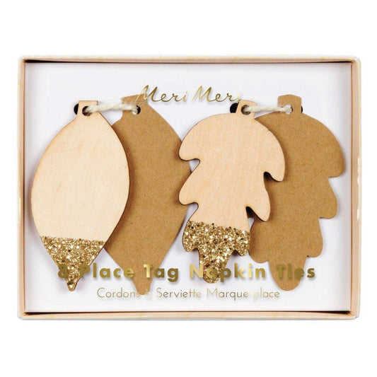 Glittered Leaf Place Cards