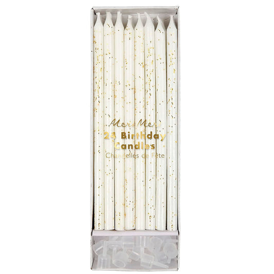 meri meri gold glitter candles