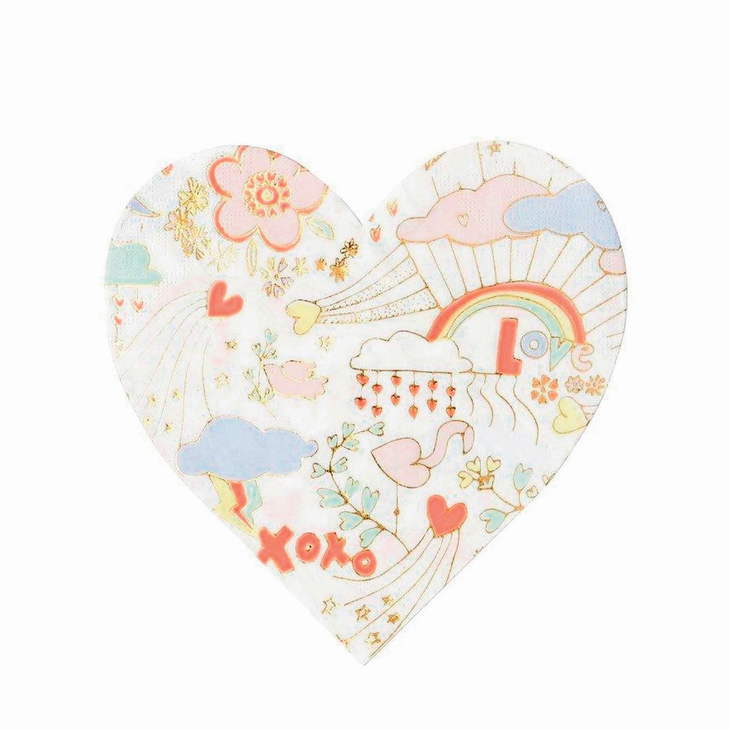 Valentine Doodle Large Napkins