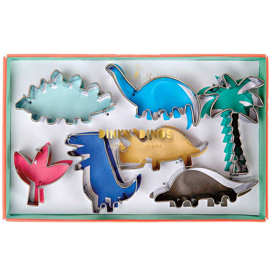 Dinosaur Mini Cookie Cutter Set by Meri Meri (set of 7)