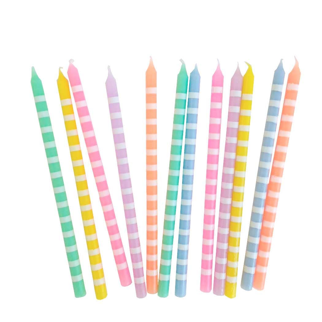 Meri Meri striped cake candles