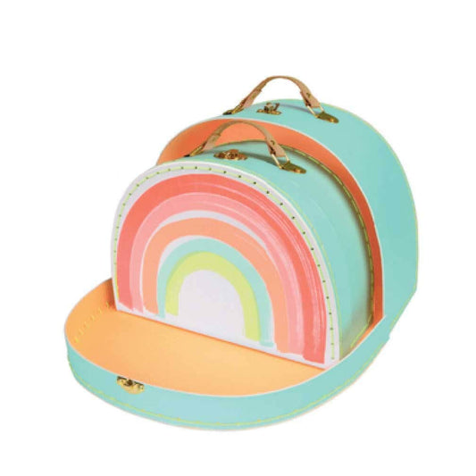 Rainbow Cardboard Suitcases