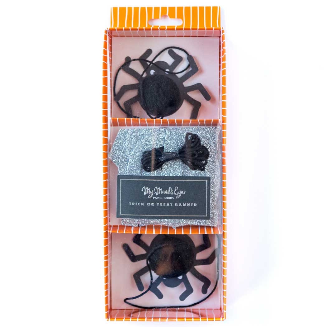 Halloween Trick or Treat & Spider Banner