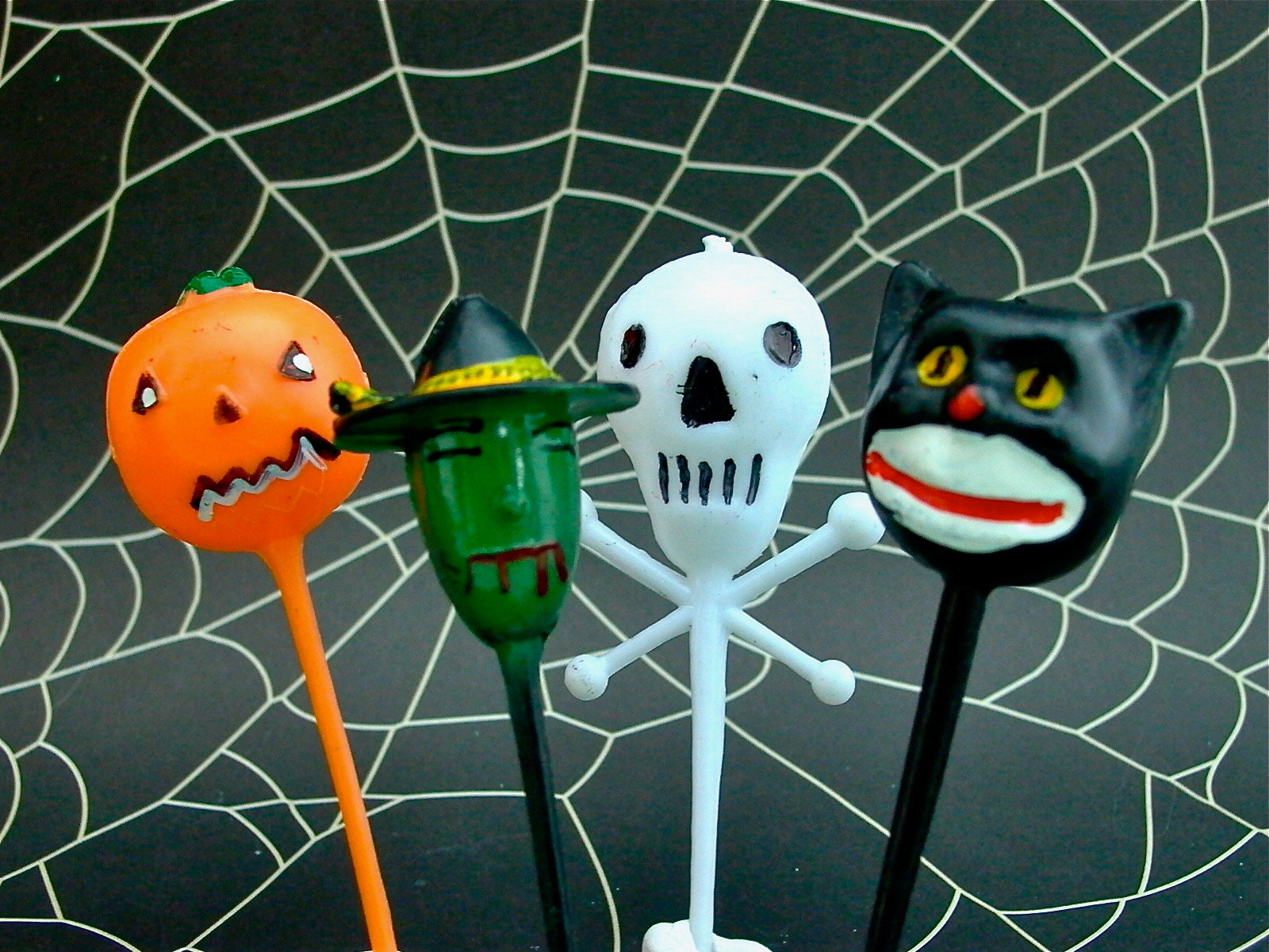 vintage halloween cake toppers